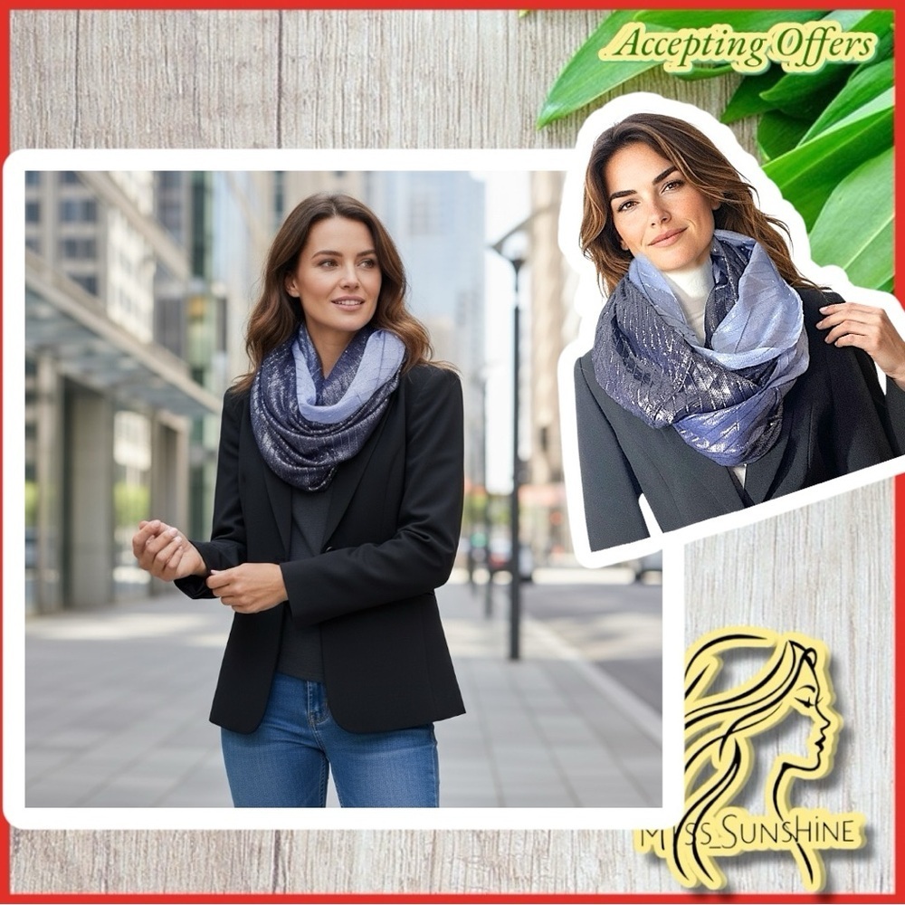 Apt.9 - Infinity lightweight metallic shimmer scarf - goes to everything